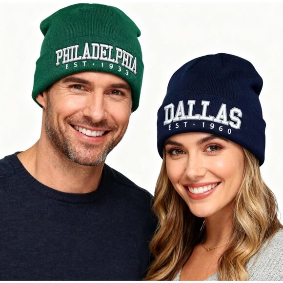 Women's Green & Silver Soft Knit Winter Hat For Cold Weather Beanie Toque Hat - Picture 4 of 5